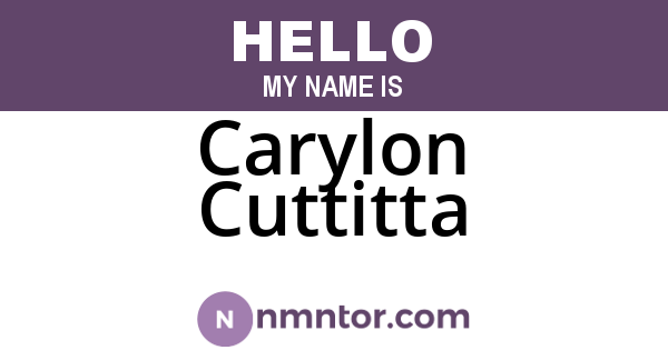 Carylon Cuttitta