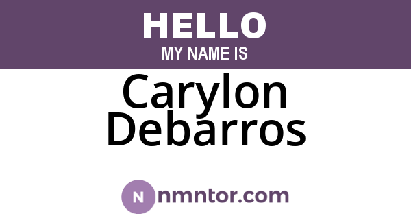 Carylon Debarros