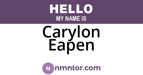 Carylon Eapen