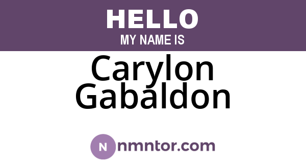 Carylon Gabaldon