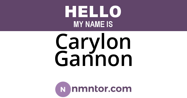 Carylon Gannon