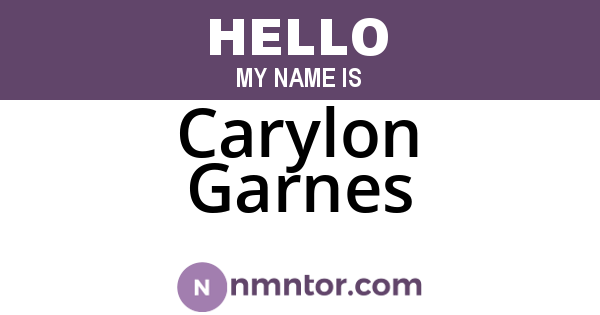 Carylon Garnes