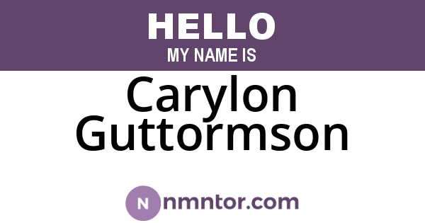 Carylon Guttormson