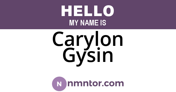 Carylon Gysin