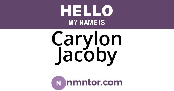 Carylon Jacoby