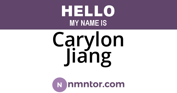 Carylon Jiang