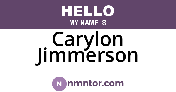 Carylon Jimmerson