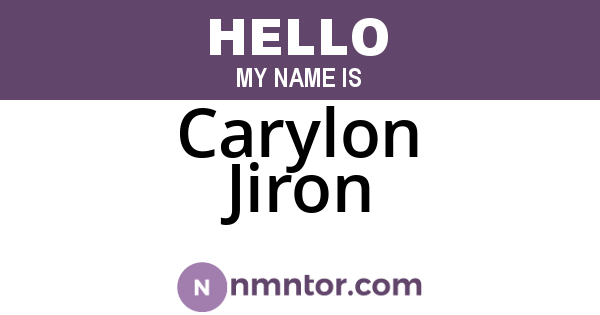 Carylon Jiron