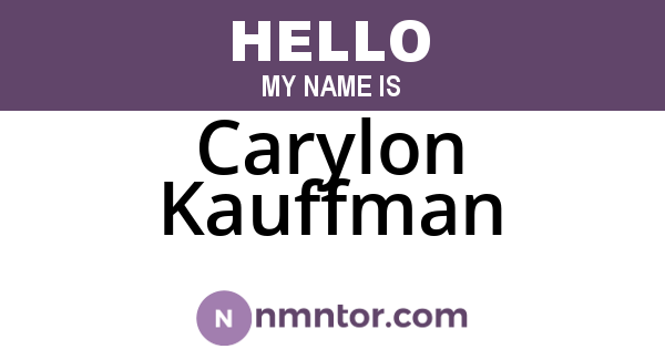 Carylon Kauffman