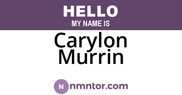Carylon Murrin