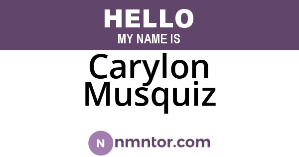 Carylon Musquiz