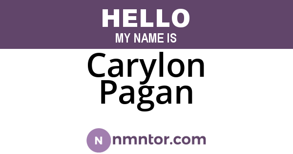 Carylon Pagan
