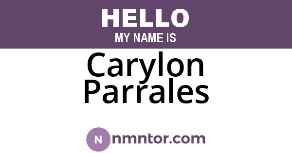 Carylon Parrales