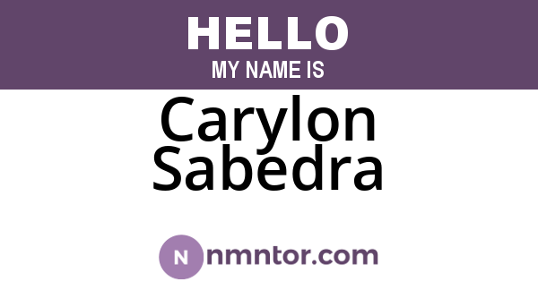 Carylon Sabedra