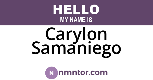Carylon Samaniego