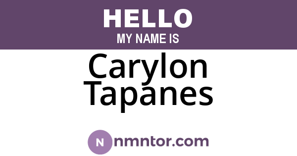 Carylon Tapanes