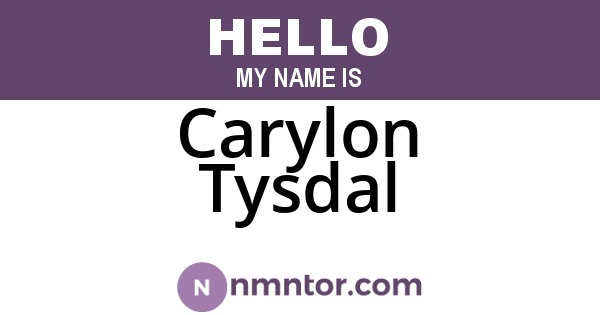 Carylon Tysdal