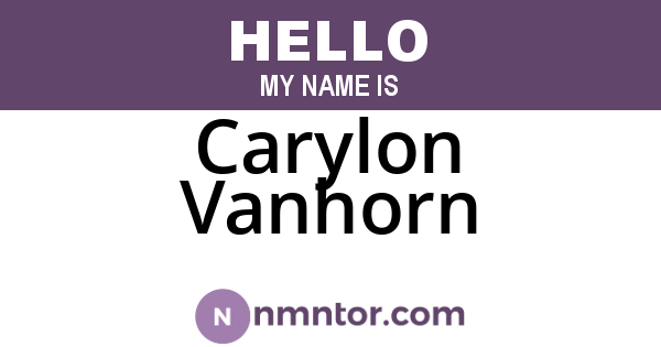 Carylon Vanhorn