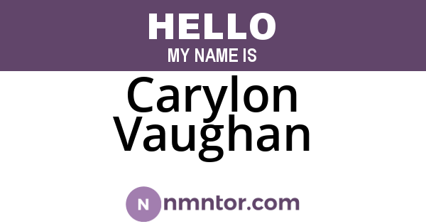 Carylon Vaughan