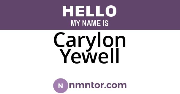 Carylon Yewell