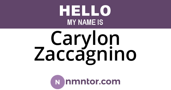 Carylon Zaccagnino