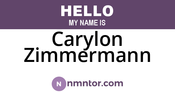 Carylon Zimmermann