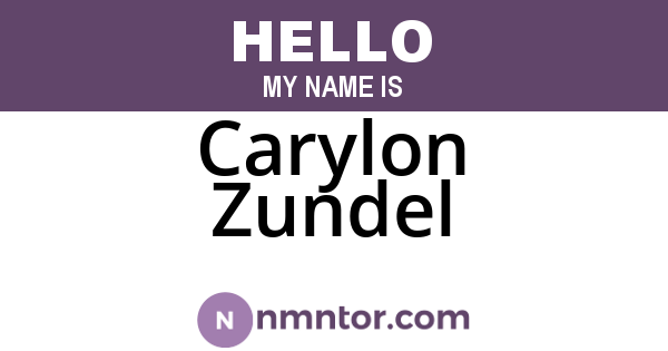 Carylon Zundel
