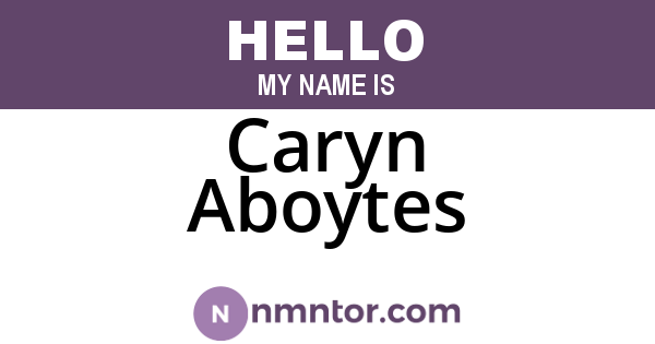 Caryn Aboytes