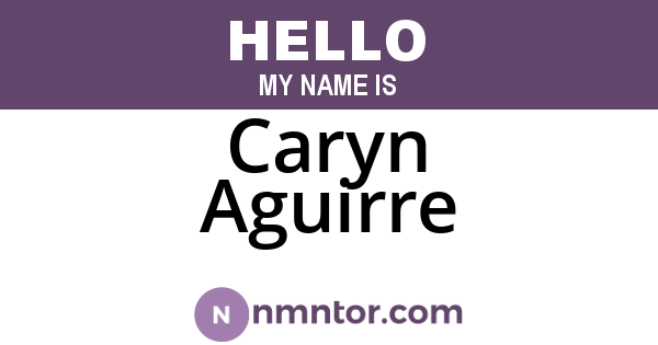 Caryn Aguirre