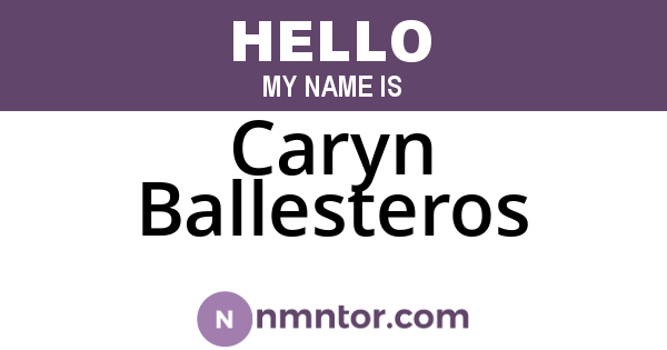 Caryn Ballesteros