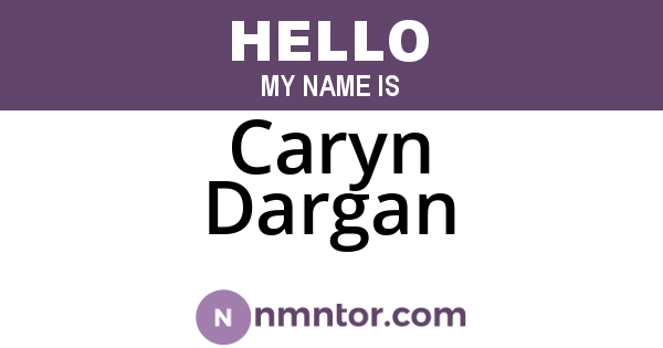 Caryn Dargan