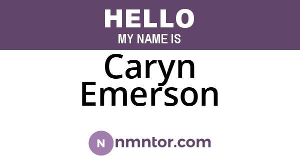 Caryn Emerson