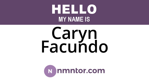 Caryn Facundo