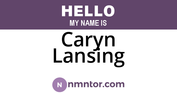 Caryn Lansing