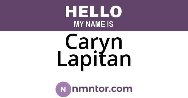 Caryn Lapitan