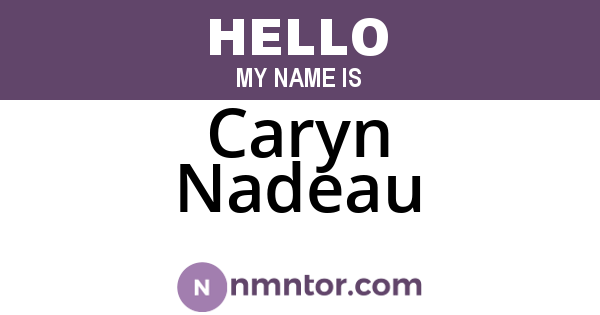 Caryn Nadeau
