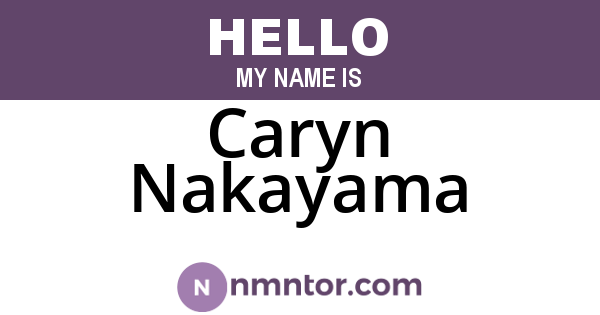 Caryn Nakayama