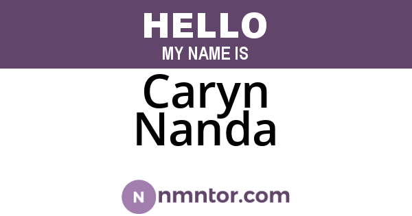 Caryn Nanda