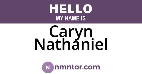 Caryn Nathaniel