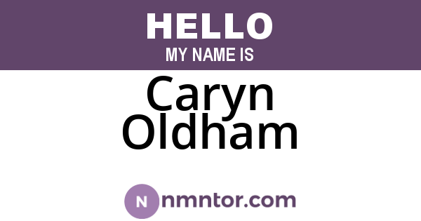 Caryn Oldham