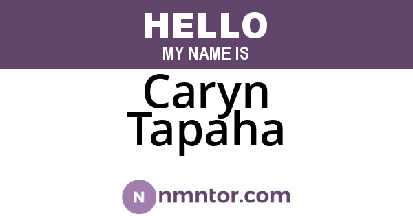 Caryn Tapaha