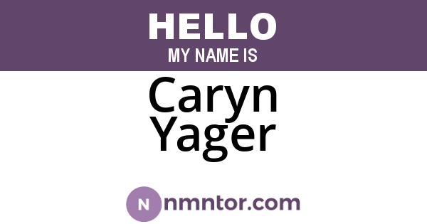 Caryn Yager