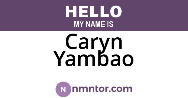 Caryn Yambao