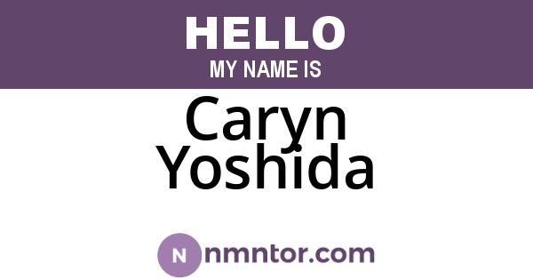 Caryn Yoshida
