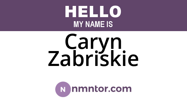 Caryn Zabriskie