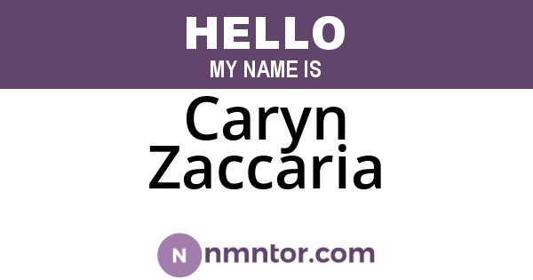 Caryn Zaccaria
