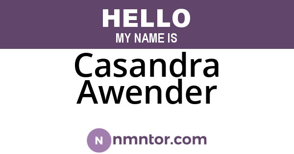 Casandra Awender