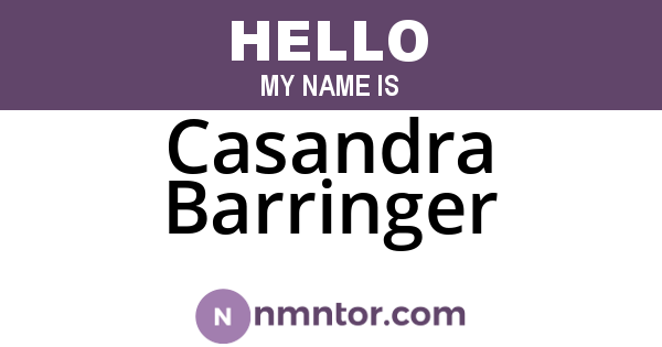 Casandra Barringer