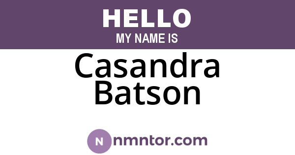 Casandra Batson