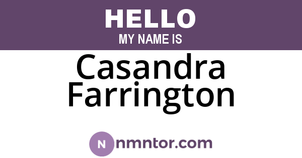 Casandra Farrington